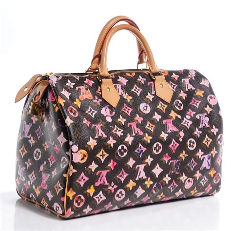 louis vuitton speedy 35 watercolor|louis Vuitton Speedy 35 bandouliere.